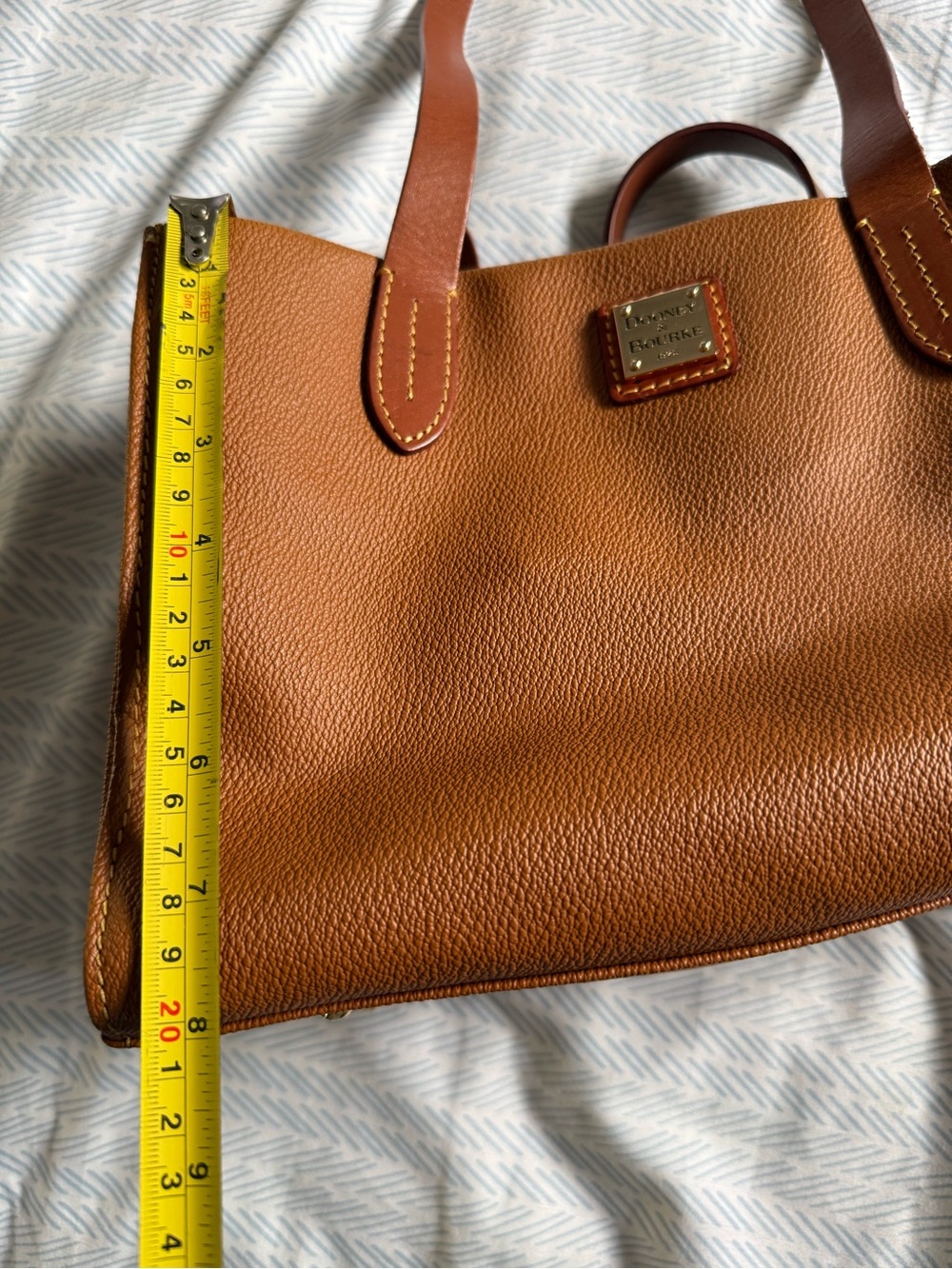 Dooney & Bourke Tan Leather Pebbled Tote - Picture 7 of 7